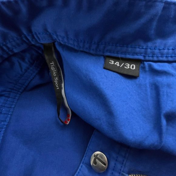 Tiglio Sport Chino Jeans Pants Monaco Style Blue Straight Leg Men's Size 34x30 - Picture 10 of 16